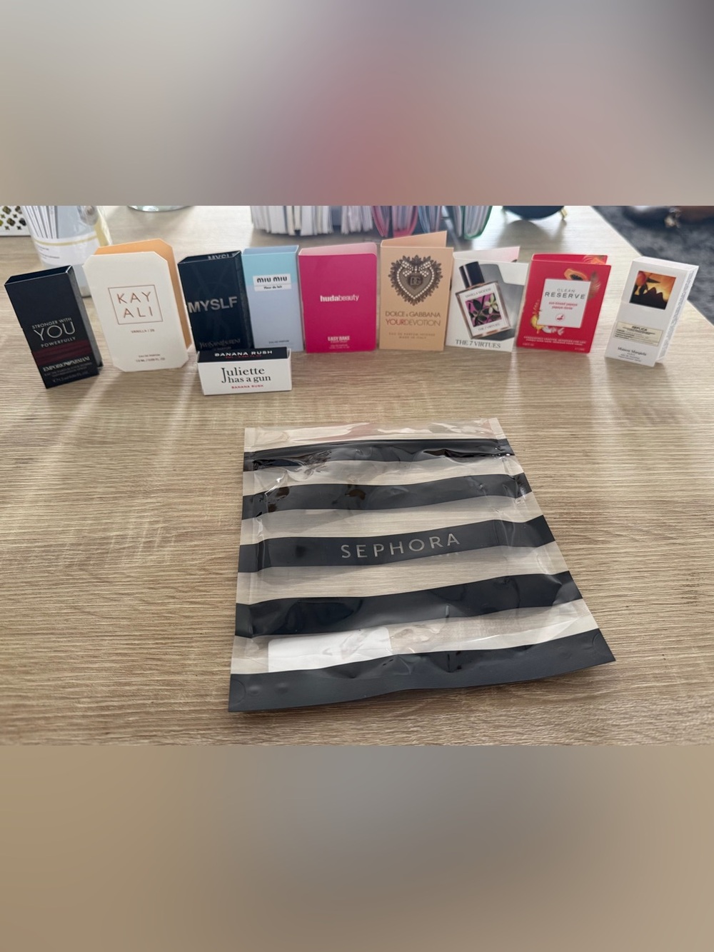 Sephora designer sample set with bag